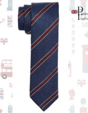 Corbata Hackett London estilo inglés Cotton & Wool Stripe