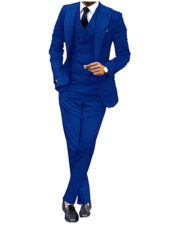traje azul bilbao Traje de estilo inglés 3 piezas