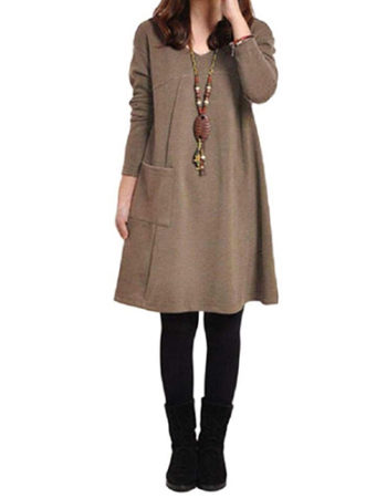 Vestido Suelto de estilo inglés