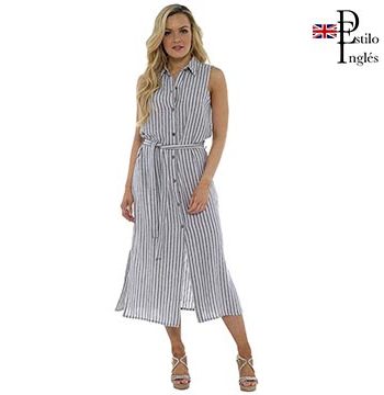 Vestido de Lino de Verano de estilo inglés