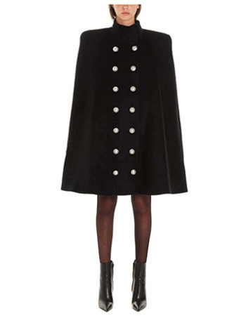 Balmain, poncho de estilo inglés lana 100%