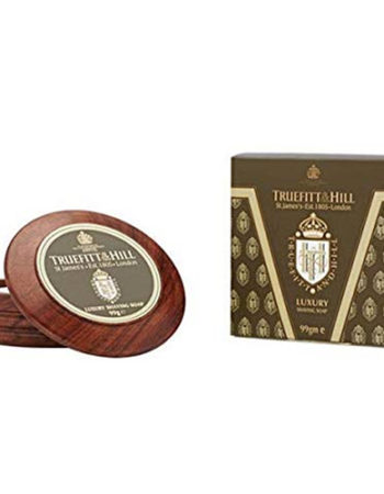Truefitt & Hill Luxury Shaving Soap In Wooden Bowl 99g/3.3oz Afeitado clásico. Barberías inglesas