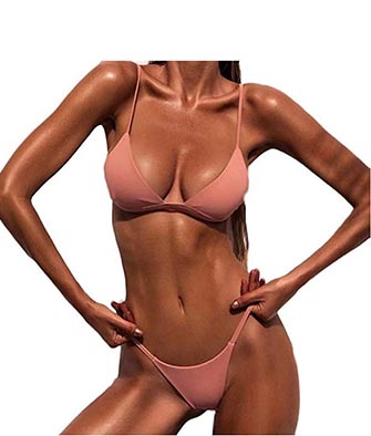 Tops de Bikini Trajes de Baño Tanga